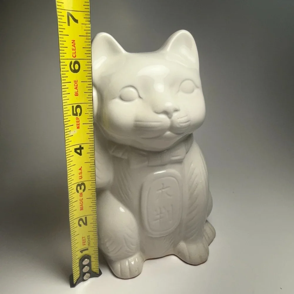 Vintage Benihana Maneki Neko Ceramic Lucky Cat Tiki Cup Planter‎ 6.5
